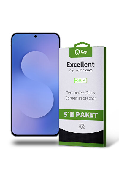 KZY İletişim Samsung Galaxy S25 FE ile Uyumlu Temperli Ekran Koruyucu Kırılma...