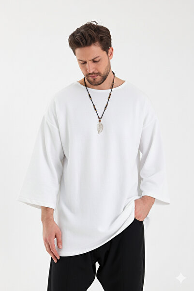 rammers Široki ovratnik, slab rukav, boemski jednobojni crni dres, tkanina sa...