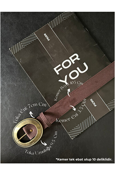 Fiori Γυναικεία ζώνη παντελονιού από σουέτ οβάλ αντίκα με αγκράφα, ζώνη σακάκι, ζώνη πουκάμισου, ζώνη φορέματος