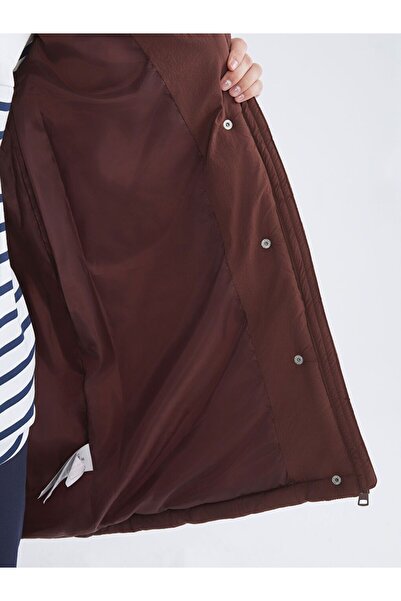 LC Waikiki Γυναικείο πουπουλένιο παλτό LCW Modest με κουκούλα Quilted oversized