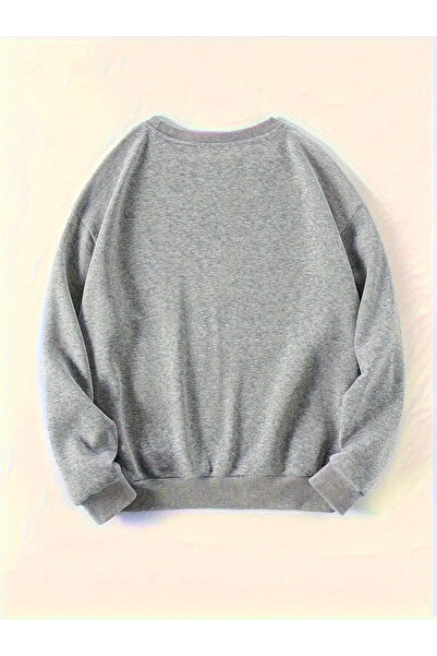 AEMİ Φούτερ Unisex με στάμπα Oversize 100% βαμβακερό με λαιμόκοψη