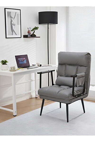 Taimi Folding Recliner Chair, 2-in-1 Chair and Bed with Adjustable Backrest, Foldable Bed - Dark Grey