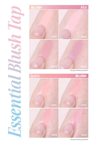 CLIO Katmanlanabilir Yumuşak Dokulu Yarı Mat Bitiş Sunan Allık Essential Blush Tap (M104 Mutral Piec