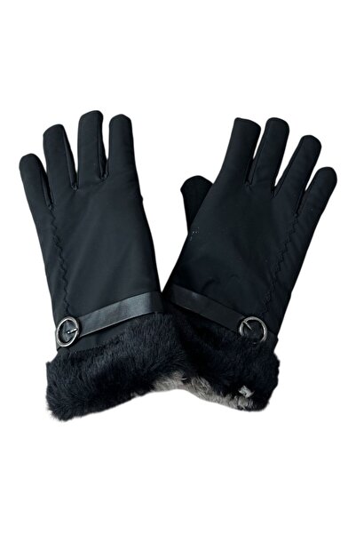 zhrcollection Kışlık Su Geçirmez İç Yüzeyi Peluş Eldiven
