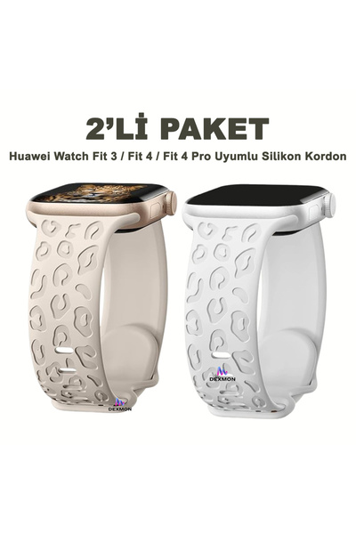 Dexmon Huawei Watch Fit 3 / Fit 4 / Fit 4 Pro / Fit 5 / Fit 5 Pro Uyumlu Leop...