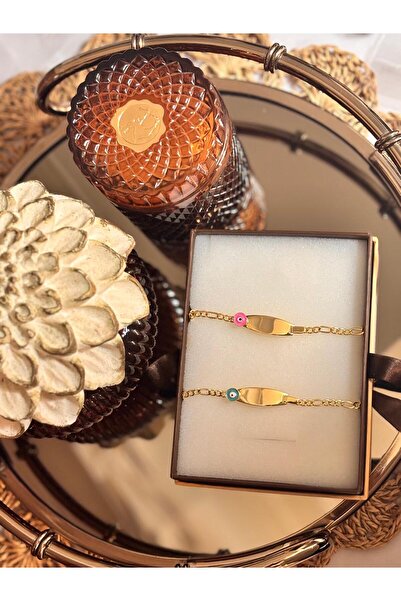 MYESH MYES GOLD KAPLAMA BEBEK/ÇOCUK BİLEKLİK/KÜNYE İSİMLİ KİŞİYE ÖZEL