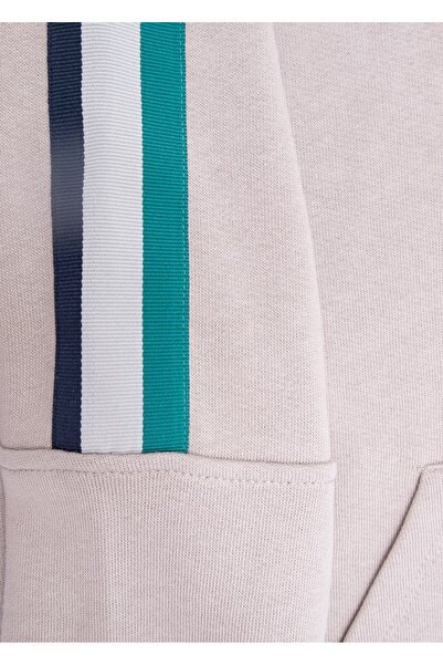 Ozmoz By Mukadder Özden Organic Light Brown Hooded Hooded Winter Sweatshirt for Boys