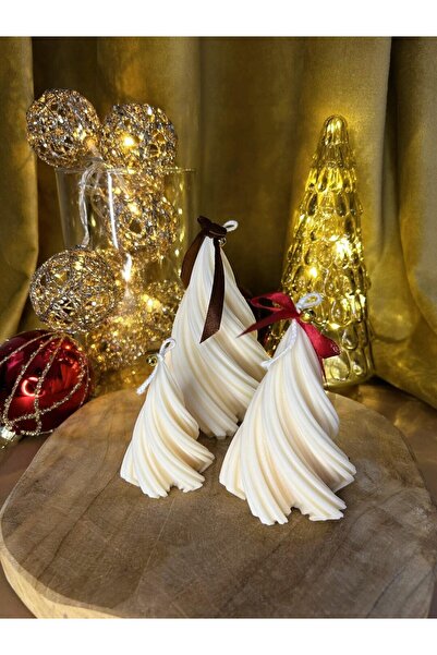 Ziani Set de lumânări de Crăciun cu tematică de brad, set de 3 - ceară de soia lucrată manual, diverse dimensiuni și arome