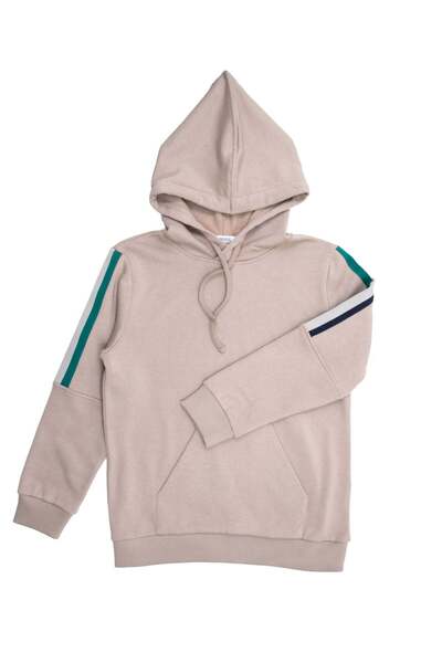 Ozmoz By Mukadder Özden سترة شتوية للأولاد بغطاء للرأس بلون بني فاتح عضوي