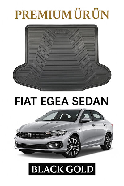 Black Gold Fiat Egea Sedan Bagaj Havuzu 2015-2025 Uyumlu 3D Premium
