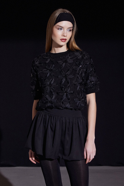 TRENDQUEL Fusta mini balon neagră