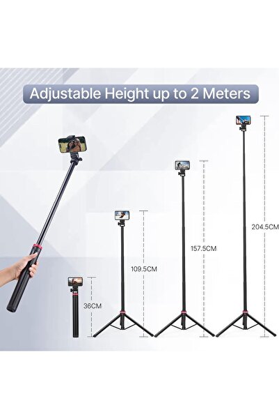 ulanzi MT-79 Adjustable Portable Lighting Stand/Tripod 39-207cm, 1kg Load