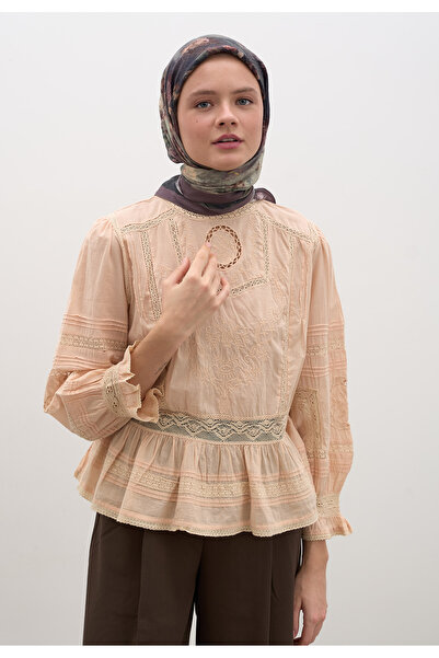 Fresh وشاح إيفلين ديسين من القطن والفسكوز باللون الأرجواني