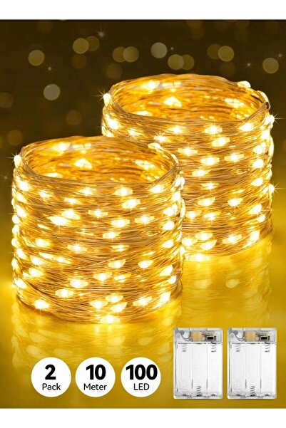 Tersely [2 Pack] Fairy Christmas Diwali Ramadan Lights Battery Operated, 10M/...