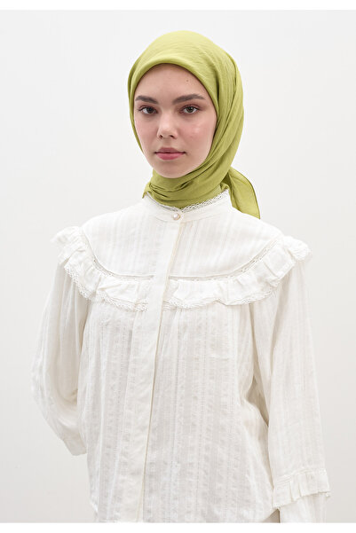 Freshscarfs ΒΑΜΒΑΚΙΝΟ ΦΟΥΝΤΑΝΙΕΡΟ ΜΑΝΤΗΛΙ ΠΡΑΣΙΝΟ ΛΑΔΙΟΥ