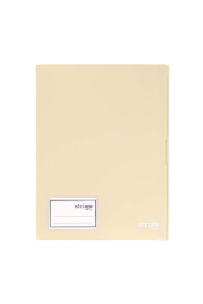 Strigo PP folder A4, 20 protective sheets, beige SF082