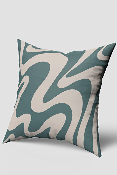 EsnafAli Husă de pernă boemă cu model Green Wave