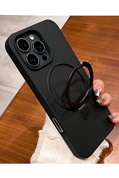 Nezih Case Apple iPhone 16 Pro Uyumlu Magsafe Sarj Özellikli Standlı İnce Kapak