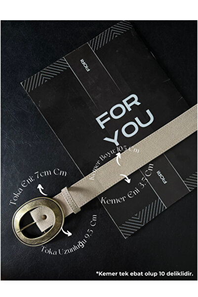 Fiori Suede Oval Antique Buckle Women's Trouser Belt, Coat Belt, Shirt Belt, Dress Belt