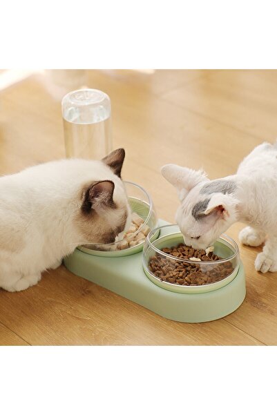 JollyMag Dvojito naklonená miska pre mačky s dávkovačom vody, AVX-AG684E