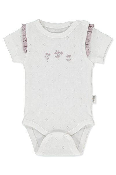 Bebetto Lace-Like Knit Short Sleeve Body Ay (Nature) Purple