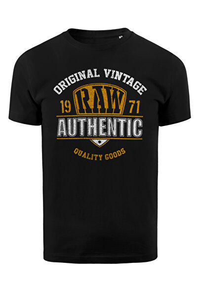 4desire.ro Tricou barbati VINTAGE RAW Ink, Classic Regular Fit, Bumbac 100%, Vegan Approved