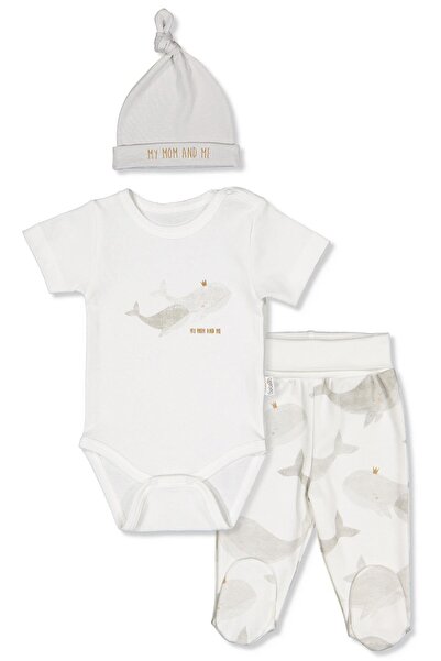 Bebetto طقم ملابس داخلية مكون من 3 قطع (حوت) رمادي اللون