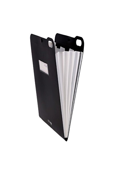 Strigo PP A4 organizer, vertical, 5 dividers, staple closure, black SF071
