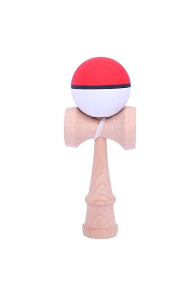LEIBOO Professional wooden kendama, 18 cm, Gradient Model Red-White with Black Stripe