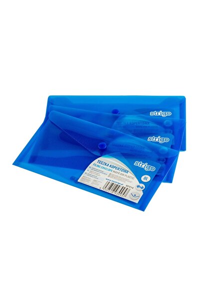 Strigo PP DL staple envelope folder, blue SF014