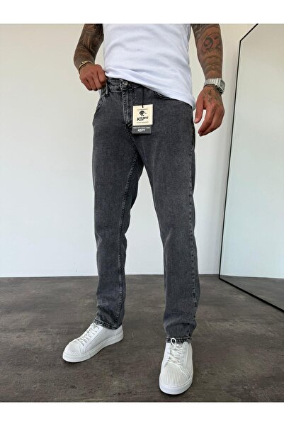 KağanKY جينز فومي ليكرا ذو قصة عادية