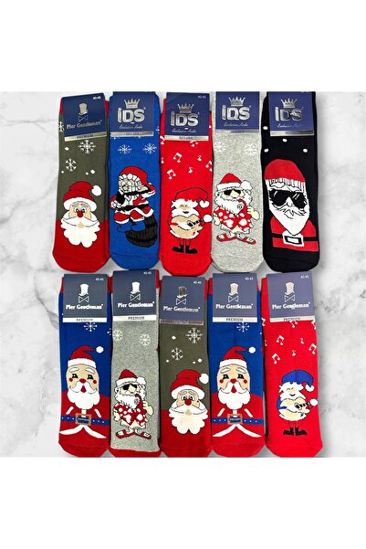 idsshop New Year Christmas Men's Towel Socks 10 Pairs New Season 2026
