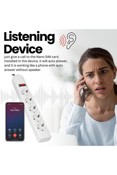 iUni GSM Spy Microphone in extension cord, real-time listening PRL1