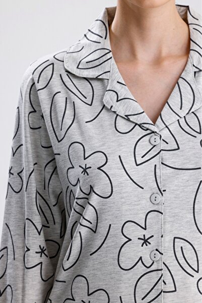 MARILYNMOOD Women's Front Buttoned Shirt Long Sleeve Pajama Set