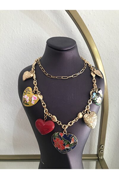 the ASEL İNCİ قلادة بتصميم قلب مكونة من قطعتين