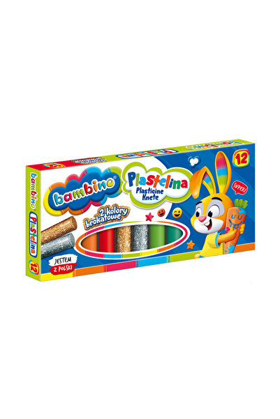 Bambino Premium Clay Set, 12 Vibrant Colors, Non-Drying, Ideal for Educational Use
