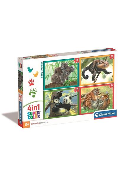 CLEMENTONI Animal Puzzle: Cute Chickens 4 in 1