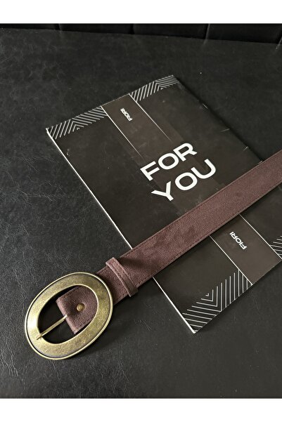 Fiori Γυναικεία ζώνη παντελονιού από σουέτ οβάλ αντίκα με αγκράφα, ζώνη σακάκι, ζώνη πουκάμισου, ζώνη φορέματος