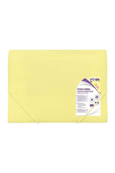 Strigo A4 folder with elastic, pastel yellow SF045