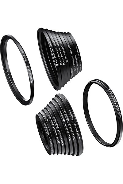 K&F CONCEPT مجموعة محولات حلقات الترشيح المكونة من 18 قطعة