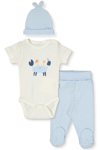 Bebetto AJURLU BODY SET 3LÜ TAKIM (SHIP BOY) MAVİ