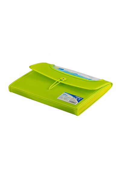 Strigo Expandable plastic folder A4, 12 compartments, green SF037