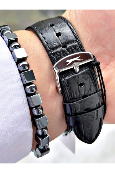 Slazenger Functional Black Color 10 Atm Water Resistant Steel Case Men's Wristwatch 2481.02Mr