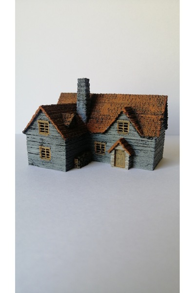 3deepdesign 3D Baskı Minyatür 8.5*6.5 Cm Işıklandırılabilir Sonbahar Evi-Tera...