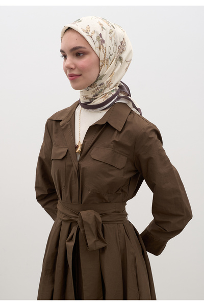 Fresh Jenephie Desen Cotton Viscose Scarf Mink