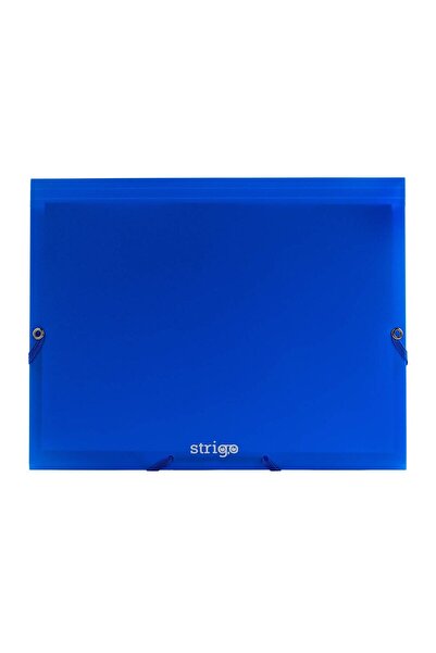 Strigo A4 folder with elastic, blue SF026