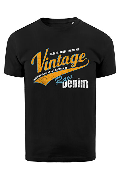 4desire.ro Men's T-shirt VINTAGE Ink, Classic Regular Fit, 100% Cotton, Vegan Approved