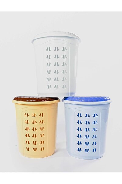 JollyMag Laundry Basket with Clamshell Lid, 54 Liters, 46x36x54 cm, Sterk Pla...