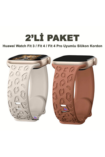Dexmon Huawei Watch Fit 3 / Fit 4 / Fit 4 Pro / Fit 5 / Fit 5 Pro Uyumlu Leop...