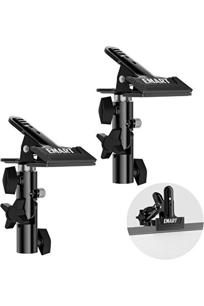 Emart مشبك معدني متين من EIMART مع حامل ضوء 5/8 بوصة وحامل عاكس للمظلة - عبوة...